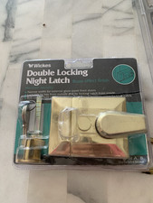 Wickes Double Locking Night Latch Brass Effect Gold for Front Door with Key