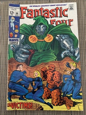 Vintage Marvel Fantastic Four Comic Book #86. May 1969.  VG+