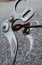 Vintage Ricardo Brass Diamond Copper Mouth Horse Curb Grazing Bit