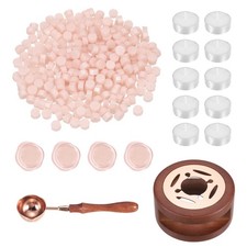 Wax Seal Kit, 300 Wax Beads, Candles, Clear Red