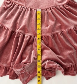 Urban Outfitters Lily Velvet Romper S/P Brown Y2K Puff Sleeve Lace Ruffled Mini