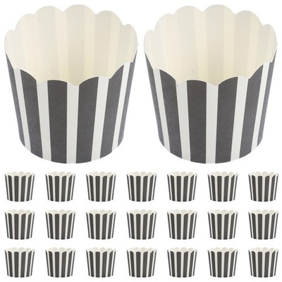 100Pcs Black Dessert Cups for Mousse Pudding Cake and Bakery Packaging