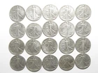 Roll of 20 Circulated Walking Liberty Half Dollar - 90% Silver - #11421