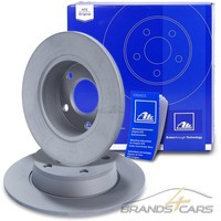 ATE 2X Bremsscheibe Voll Ø255 Hinten FÜR Audi A6 4B C5 1.8-3.0 Quattro BJ 97-05