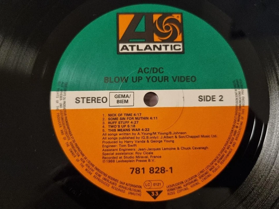 LP AC/DC - Blow Up Your Video / Atlantic 781 828-1 - Bild 4 von 4