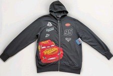 NEW Disney Cars Lightning McQueen Mens Zip Hoodie Sweatshirt Large