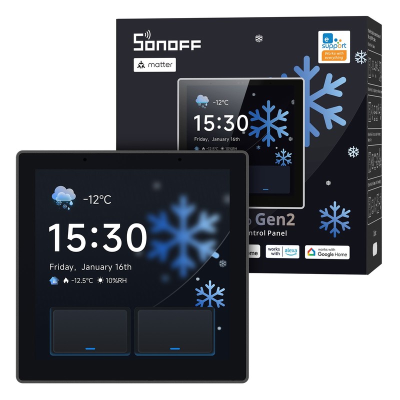SONOFF NSPanel Pro Gen2 WiFi Smart Home Control Panel 2-Channel Relay Zigbee Hub