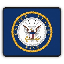 US Navy - Patriotic Military or Veteran Mouse Pad 9x7" - Stitched Edge Design