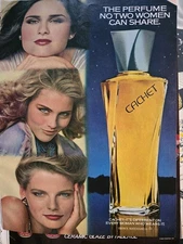 1980 Prince Matchabelli Cachet Perfume bottle no two women can share Vintage ad 