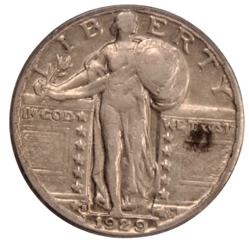 1929 S Standing Liberty Quarter 25C XF40 Semi Key Date