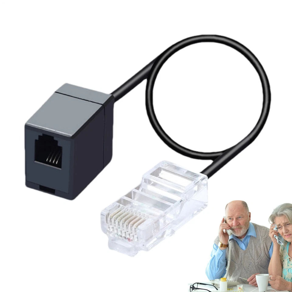RJ45 to RJ11 Adapter Cable 14-Inch Powerful RJ45 to RJ11 Converter Cable - Image 2 of 4