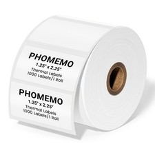 Phomemo Genuine 2.25"x1.25" White Thermal Labels, 2.25"x1.25",