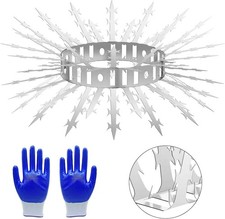 Bird Spikes for Outside, 12 Pack Stainless Steel Squirrel Spikes & Baffles for G