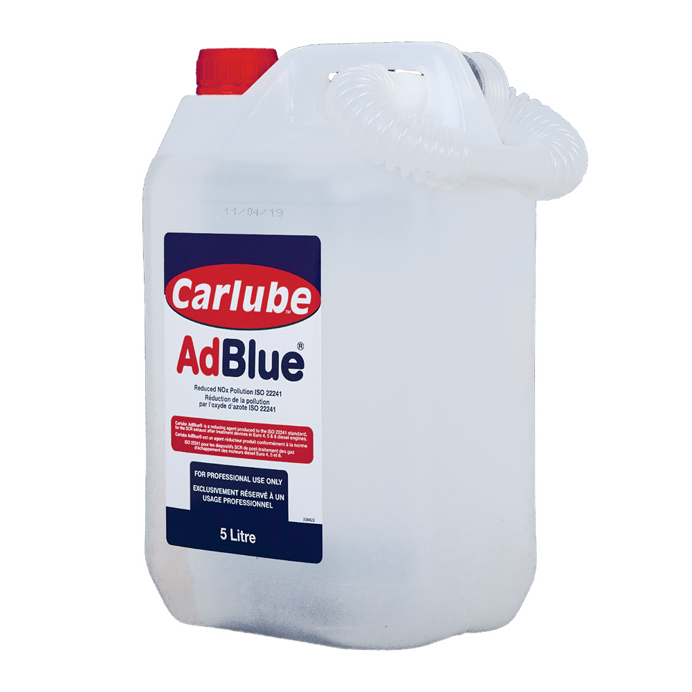 Carlube AdBlue 5 Litres Diesel Fluid Additive DEF + Spout 5L Ad Blue 5-10-20 X4