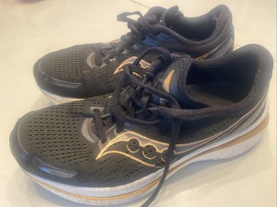 Saucony Endorphin Speed 3 Black Goldstruck Women s Sz 8.5 Preowned Running Shoes