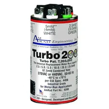 Global Turbo 200 Motor Run Capacitor, 2.5-67.5Mfd, 370/440V