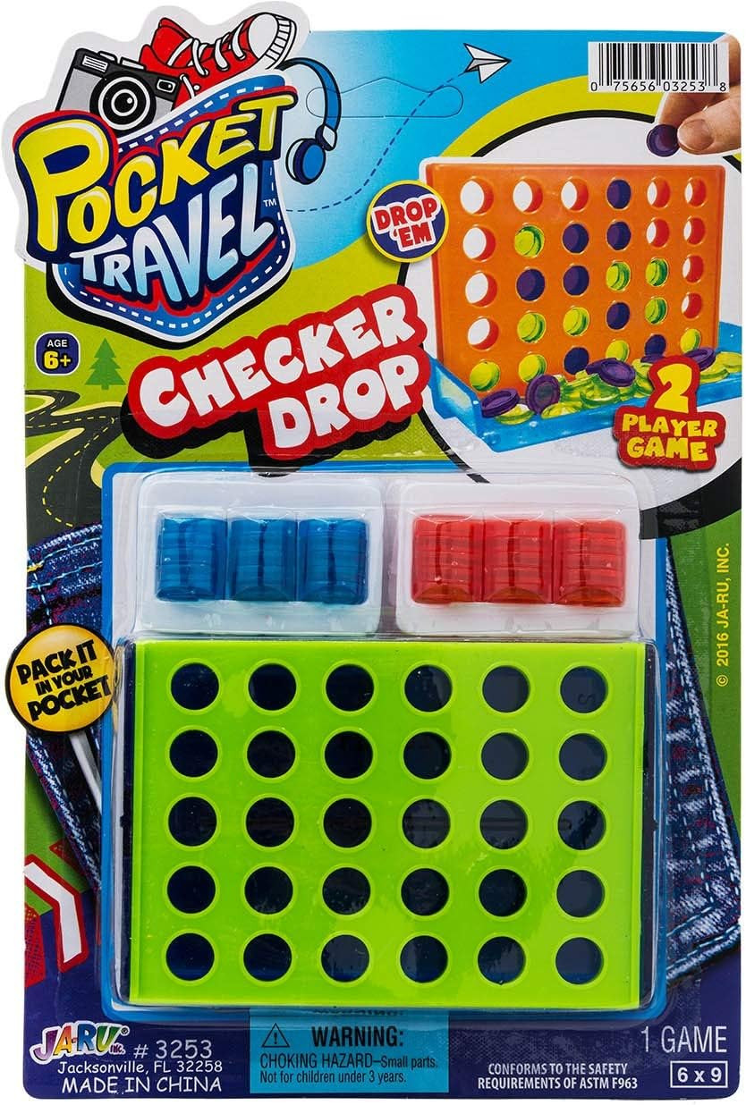 Pocket Travel Mini Four in a Row Game (24 Units) Pocket Size Travel Games
