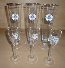 Aalborg jubil&auml;ums akvavit 3 Gl&auml;ser gedrehter Stil + 3 Warsteiner 0,3 l