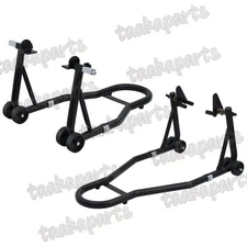 1100 lbs Motorcycle Front & Rear Stand Lift Spoolift Paddock Swingarm Arm