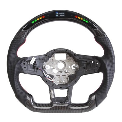 Real Carbon Fiber LED Steering Wheel For VW Golf MK7 MK7.5 R-line 2014-2019
