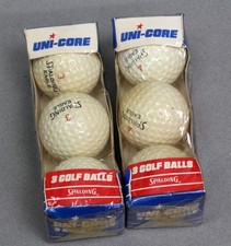 Two Sleeves of Vintage GOLF BALLS Spalding Uni-Core NEW Old Stock