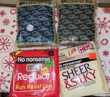 Lot Of 4 Brand New Still Sealed Vintage Pantyhose