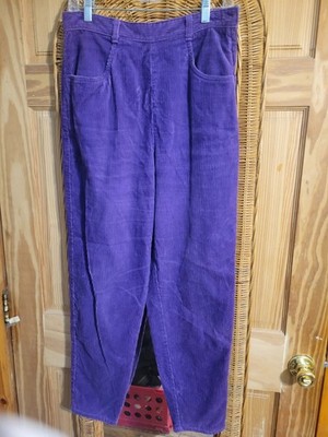 Vintage Esprit Sport Deep Purple Corduroy  Pants Side Zip 13/14