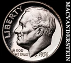 1956 Silver Roosevelt Dime - Choice Gem Proof  Lustrous  No Reserve  #G8193