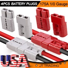 4X Battery Plugs Quick Connect Disconnect Jumper Cable Connectors Winch 175A
