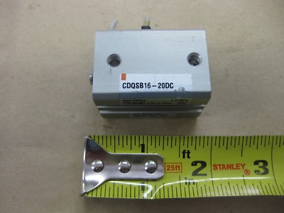 SMC CDQSB16-20DC Compact Guided Pneumatic Linear Cylinder Sensor Quick Flow 