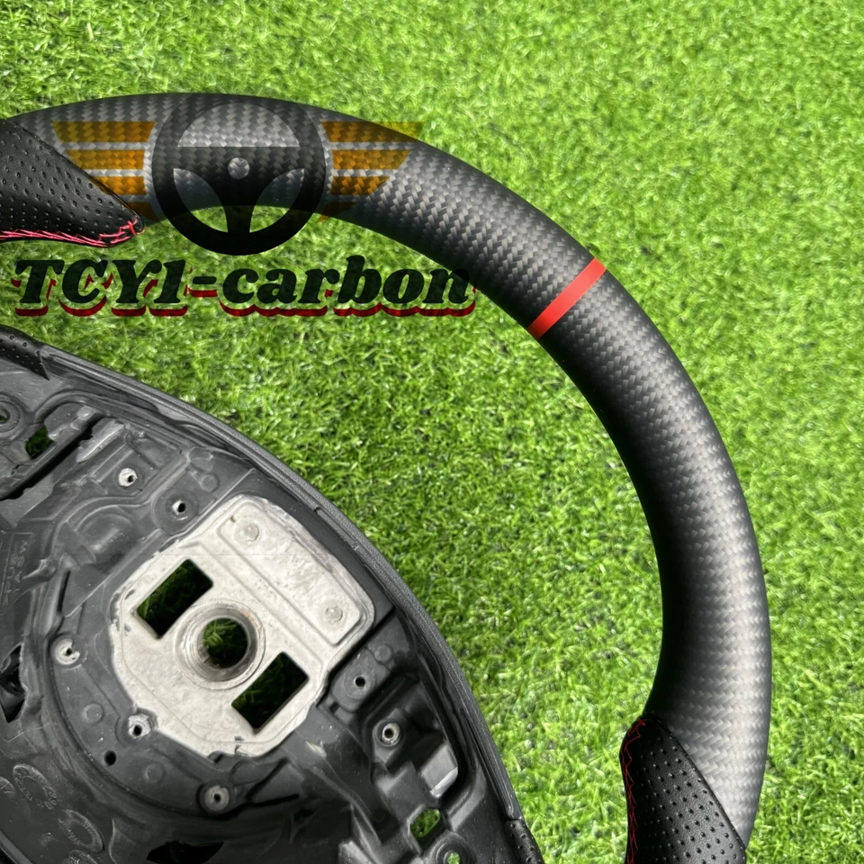 Volante de fibra de carbono mate para Mercedes-Benz AMG GT C43 C63 E63 S63 S65 Foto 3 de 4