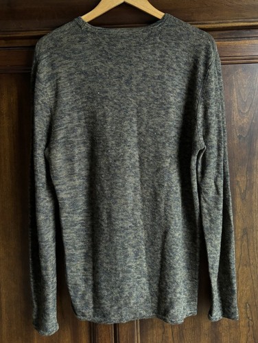 Linen Knit Pullover Sweater M Crew Neck Lightweight Marled BALDWIN KC - Picture 2 of 7