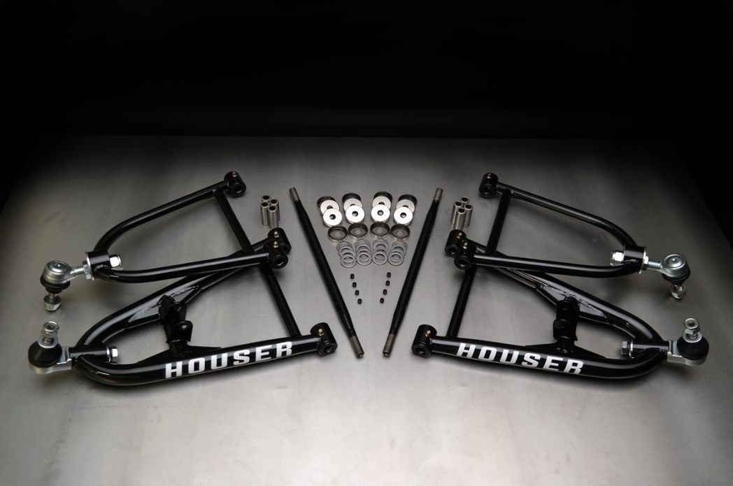 Houser Racing MX A-Arms Kit +2 Wider Slicast Black Honda TRX400EX