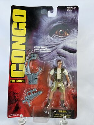 Congo Movie 1995 PETER ELLIOT Action Figure by Kenner Sealed Congo Movie 1995 PETER ELLIOT Action Figure by Kenner Sealed