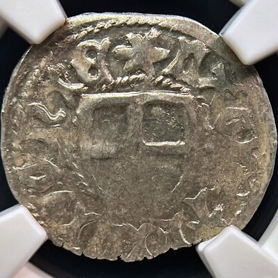 【古代銀貨】リボニア1471～1483年　1シリング銀貨　XF45 LIVONIA. 1471, Schilling, Silver - NGC AU58 - Teutonic Order