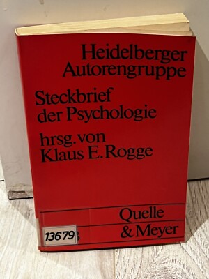 Steckbrief der Psychologie. Rogge, Klaus-Eckart (1977),: Gebraucht