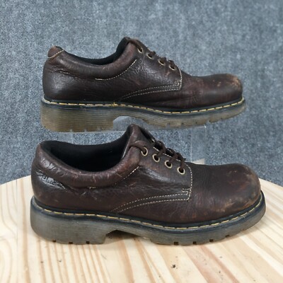 Dr Martens Shoes Mens 12 M Casual Oxford Brown Leather Lace Up Round Toe  Low