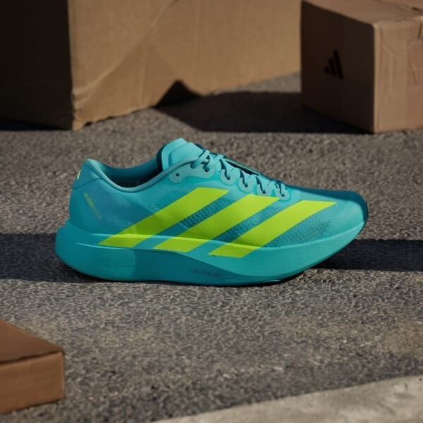 Size 7.5 - adidas Adizero Evo SL Flash Aqua Lucid Lemon for sale