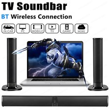 Portable Surround Sound Bar Wireless Subwoofer 4 Speaker System TV Home Theater