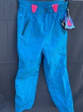 NWT Vtg 80s Ski Pants Hot Turquoise ALPINE DESIGN WOMENS 14 Snow Snowboard Pink