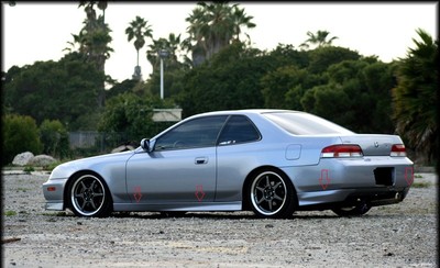 Rocketz JDM Mugen Style FRP Side Skirts For Honda Prelude BB6 97-01 - White Gel Coat - View #2
