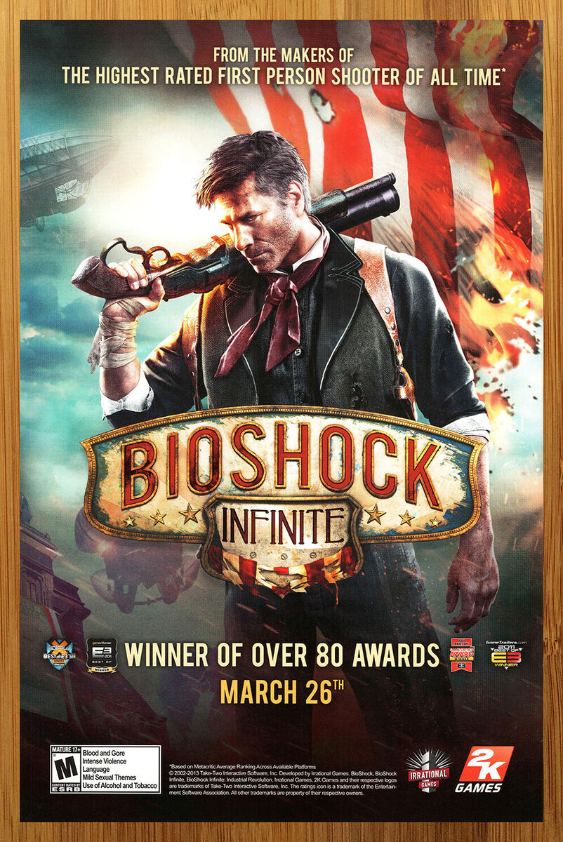 2013 Bioshock Infinite PS3 Xbox 360 PC Vintage Print Ad/Poster Authentic  Art