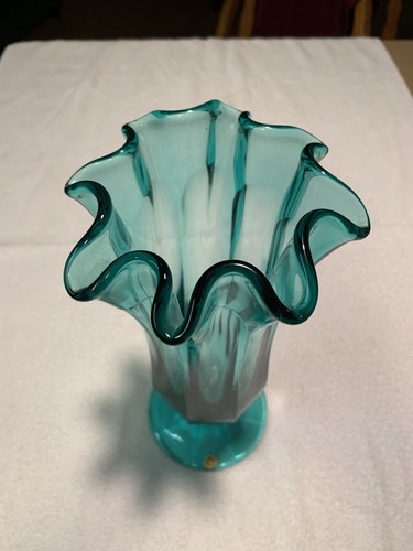 Westmoreland Laurel Green Colonial Vase w/ Sticker RARE color - 第 3/9 張圖片