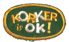"Korker is OK!" Lemon Lime Soda Embroidered Soda Patch c1940's-50's VGC Scarce