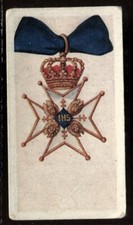 Tobacco Card, Societe Job, ORDERS OF CHIVALRY, 1924, Seraphim,Blue Ribbon, #4