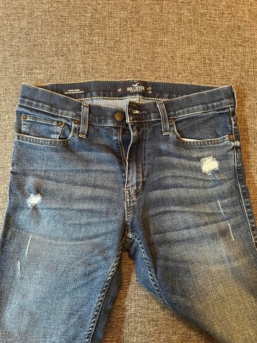 Hollister Jeans Men's 31x30 Blue Light Wash Cotton Blend Super Skinny Fit - Picture 5 of 12