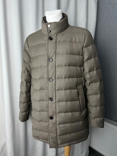 Moorer Verona Calegari - L Mens Coat Puffer Wool/Cashmere Size 56 - Picture 5 of 11
