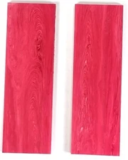 2 Pieces 1/4'' RED JUMA GEM  KNIFE / GUN Handle Scale Material 6 x 2 x .250
