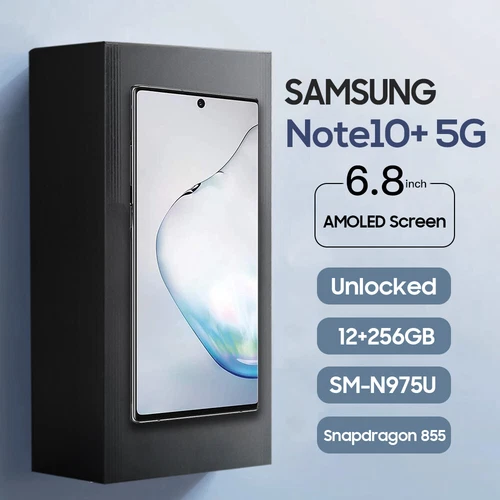 SAMSUNG GALAXY NOTE 10+ PLUS N975U1 256GB GSM CDMA FULLY UNLOCKED AT&T T-Mobile - Afbeelding 3 van 20