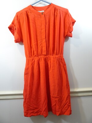 orange silk shirt dress Orange Satin Wrap Dress